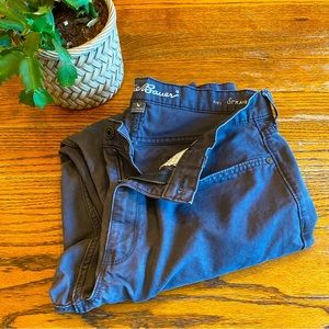 Eddie Bauer Straight Fit Jean Pants in Dark Grey 35/32